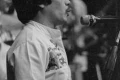 Cutumay Camones, grupo de miembros del FMLN, tocando en Chicago, Illinois, EEUU 1989