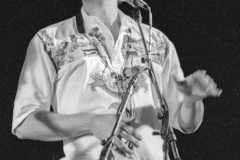 Cutumay Camones, grupo de miembros del FMLN, tocando en Chicago, Illinois, EEUU 1989