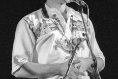 Cutumay Camones, grupo de miembros del FMLN, tocando en Chicago, Illinois, EEUU 1989